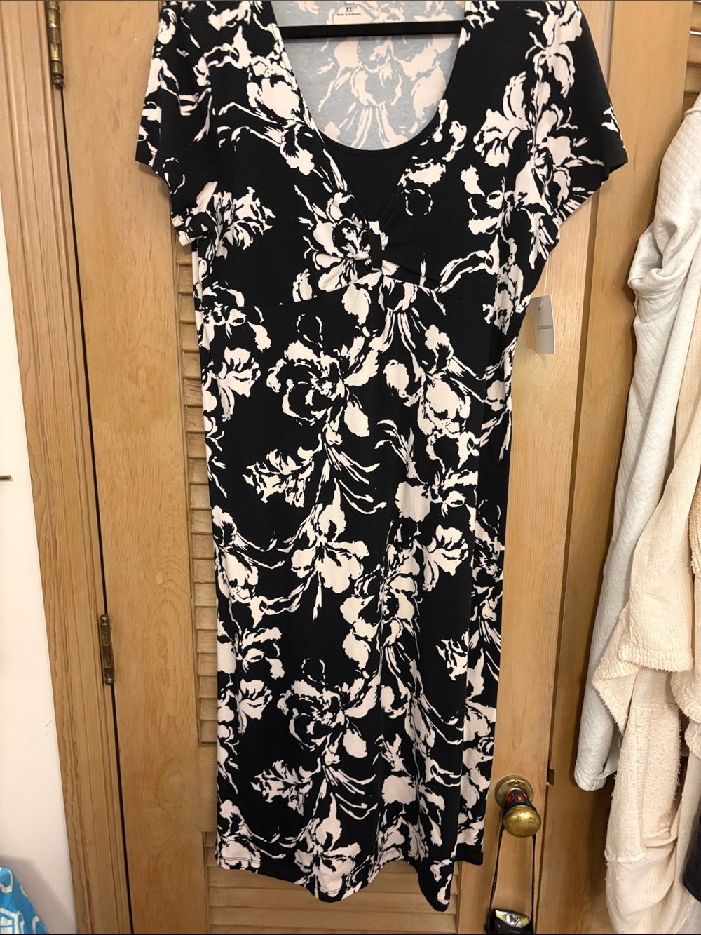 croft & barrow Black and White Floral Maxi Dress